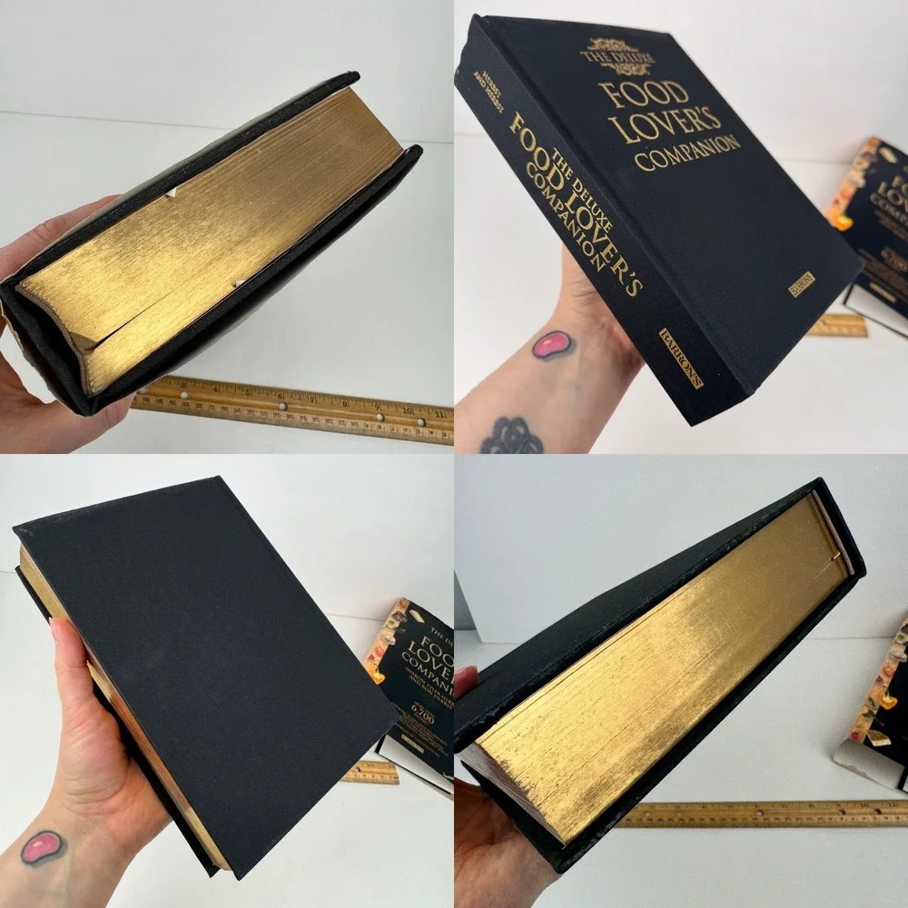 2009 Hardcover The Deluxe Food Lover's Companion‎ Technique Cooking Gold Accents